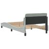 vidaXL Bed Frame "Dover" Light Grey 100x200 cm Velvet