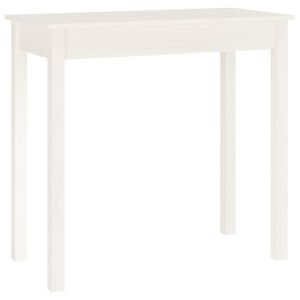 vidaXL Konsolbord vit 80x40x75 cm massiv furu