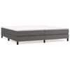 vidaXL Boxspring-s&auml;ngram gr&aring; 200x200 cm konstl&auml;der