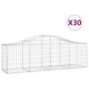vidaXL Gabioner b&aring;gformade 30 st 200x50x60/80 cm galvaniserat j&auml;rn