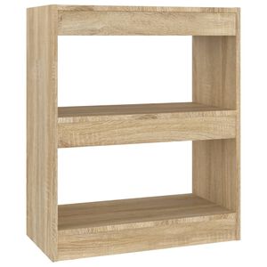 vidaXL Bokhylla/Rumsavdelare sonoma-ek 60x30x72 cm
