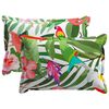 vidaXL Kudd&ouml;verdrag 2 st HOUTEN Flerf&auml;rgsdesign 50 x 70 cm Polyester