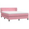 vidaXL Rams&auml;ng med madrass rosa 140x210 cm sammet
