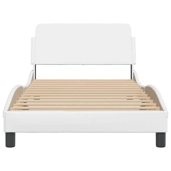 vidaXL Bed Frame "Dover" White 100x200 cm Faux Leather