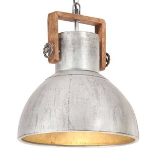 vidaXL H&auml;nglampa industriell vintage 25 W silver rund 40 cm E27