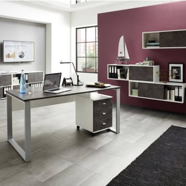 Germania Rullsk&aring;p Altino 40x48,9x56,9 cm basaltom&ouml;rk och vit