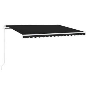 vidaXL Automatisk markis med vindsensor & LED 450x300 cm antracit