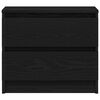 vidaXL Nattduksbord 2 pcs Svart Ek 50 x 40 x 43,5 cm Konstruerat tr&auml;