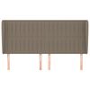 vidaXL S&auml;nggavel med kanter taupe 183x23x118/128 cm tyg