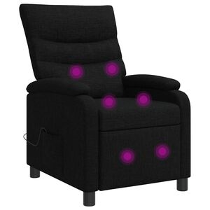 vidaXL Massagef&aring;t&ouml;lj Svart Tyg