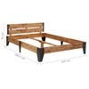 vidaXL Sängram massivt akaciaträ med borstad yta 120x200 cm