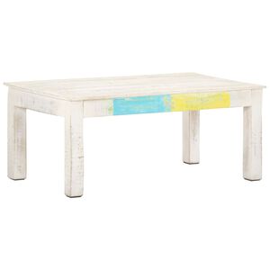 vidaXL Soffbord vit 110x60x45 cm massivt mangotr&auml;