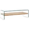 vidaXL Soffbord genomskinlig 98x45x31 cm h&auml;rdat glas