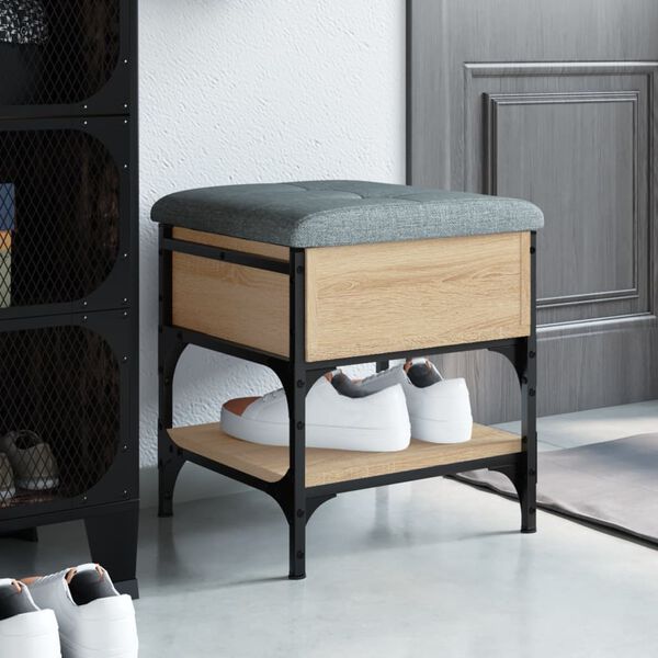 vidaXL Skob&auml;nk sonoma-ek 42x42x45 cm konstruerat tr&auml;