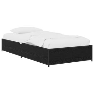 vidaXL S&auml;ngram Svart ek 80 x 200 cm Konstruerat tr&auml;