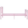 vidaXL Sängram med fotbollsdesign rosa metall 90x200 cm