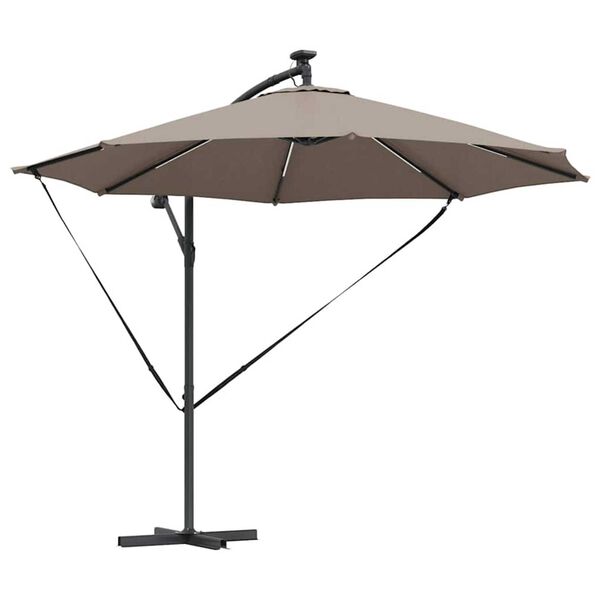vidaXL Cantilever bananparasol Taupe 294 x 294 x 248 cm