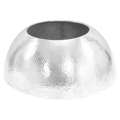 vidaXL Soffbord hamrad aluminium 70x30 cm silver