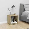 vidaXL TV-b&auml;nk vit och sonoma-ek 37x35x37 cm konstruerat tr&auml;
