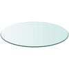 vidaXL Bordsskiva h&auml;rdat glas rund 500 mm