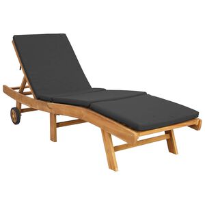 vidaXL Solstol Polyester Brun och M&ouml;rkgr&aring;