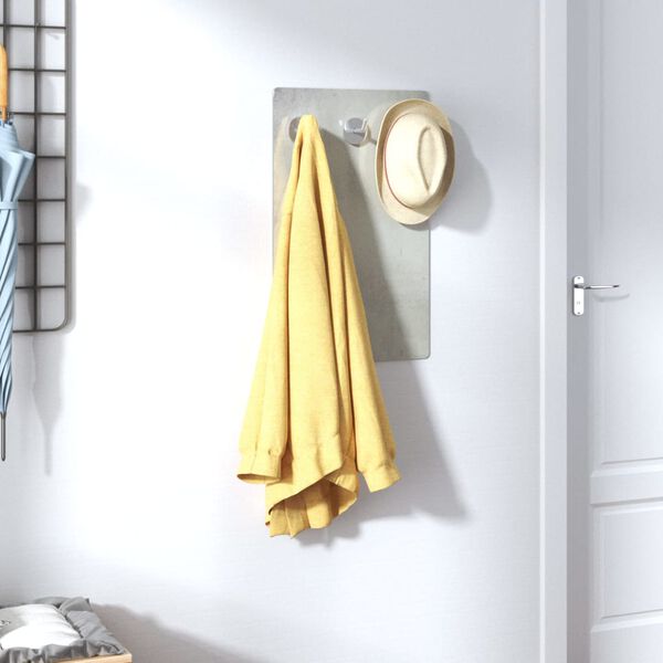 vidaXL V&auml;ggmonterad kl&auml;dh&auml;ngare 40x25 cm h&auml;rdat glas sten