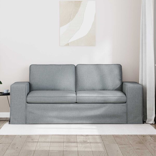 vidaXL Soffa Ljusgr&aring; 182 x 80 x 82 cm tyg