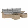 vidaXL Tr&auml;dg&aring;rdsoffset 6 st Poly rattan