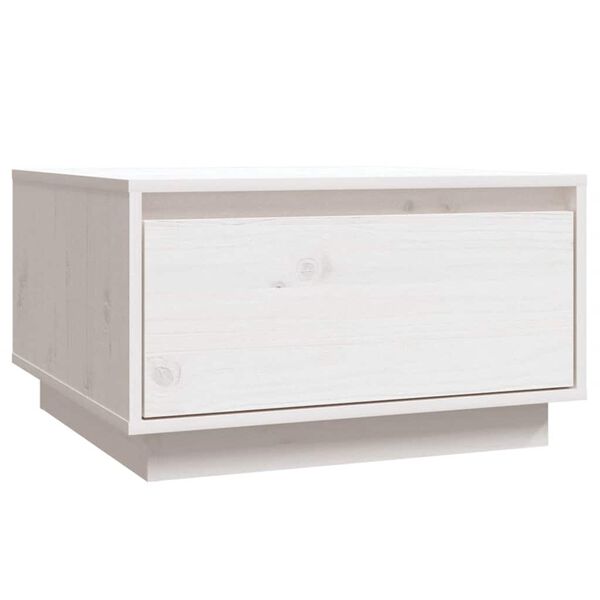 vidaXL Soffbord vit 55x56x32 cm massiv furu