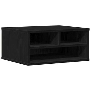 vidaXL Skrivarställ Svart ek 49 x 40 x 22.5 cm Konstruerat trä