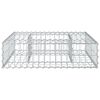 vidaXL Gabion upph&ouml;jd s&auml;ng Silver 80 x 80 x 20 cm Galvaniserat St&aring;l