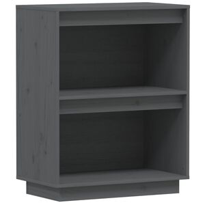 vidaXL Konsolbord gr&aring; 60x34x75 cm massiv furu
