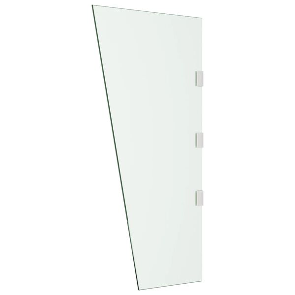 vidaXL Sidopanel f&ouml;r entr&eacute;tak transparent 50x100 cm h&auml;rdat glas