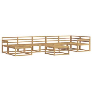 vidaXL Utomhussoffset 8 pcs Vit Massivt Akaciatr&auml;