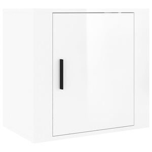 vidaXL V&auml;ggmonterat s&auml;ngbord vit h&ouml;gglans 50x30x47 cm