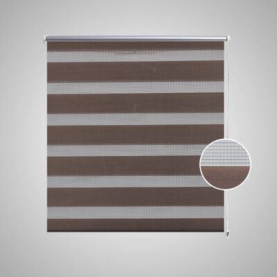 Rullgardin randig brun 40 x 100 cm transparent