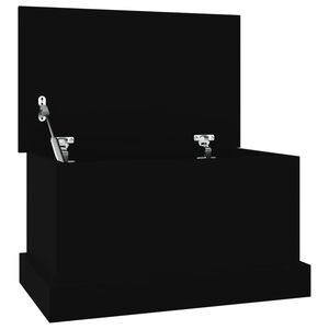 vidaXL F&ouml;rvaringsl&aring;da svart 50x30x28 cm konstruerat tr&auml;