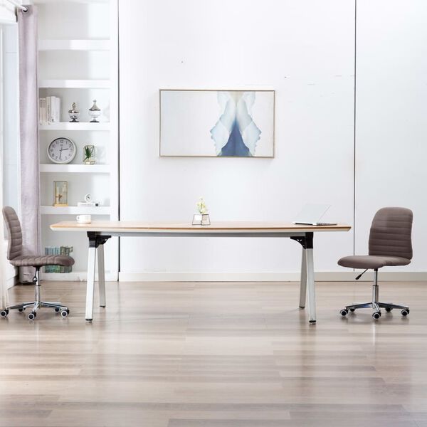 vidaXL Matstolar 2 st taupe tyg