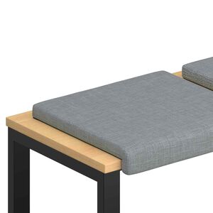 vidaXL B&auml;nk kudde 2 st Tyg Ljusgr&aring; Djup 35 cm