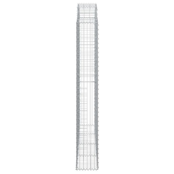 vidaXL Gabion b&aring;gformad 200x30x200/220 cm galvaniserat j&auml;rn