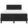 vidaXL B&auml;ddfj&auml;der med madrass med huvudgavel Svart 120 x 190 cm Sammet