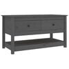 vidaXL Soffbord gr&aring; 102x49x55 cm massiv furu