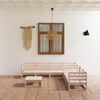 vidaXL Loungegrupp 8 delar massiv furu