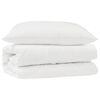 vidaXL T&auml;ckeset med kudde 2 st Vit Mikrofiber