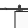 vidaXL Skjutd&ouml;rr med beslagset h&auml;rdat glas och aluminium 90x205 cm