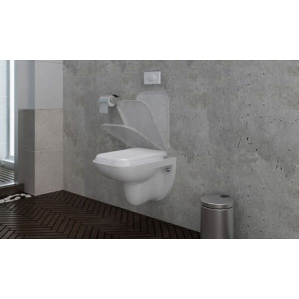 V&auml;ggh&auml;ngd toalett vit