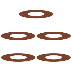 vidaXL l&auml;mplig f&ouml;r Flat Tr&auml;dringar 5 st Rostig &Oslash;30/60 cm