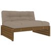 vidaXL Mittensoffa honungsbrun 120x80 cm massiv furu