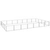 vidaXL Hundg&aring;rd silver 28 m&sup2; st&aring;l