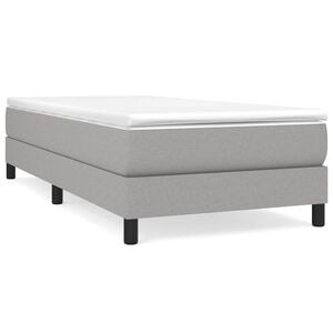vidaXL Boxspring-s&auml;ngram ljusgr&aring; 80x200 cm tyg